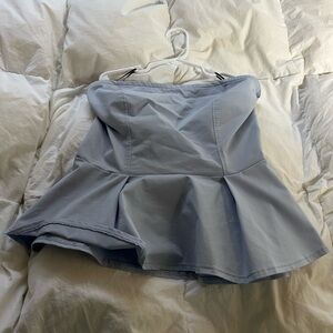 H&M Soft Blue Flared Crop Top